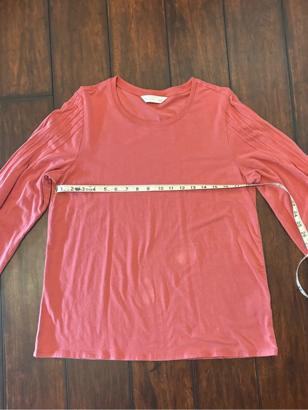 LC Lauren Conrad Dusty Rose Pleated Long-Sleeve Top - Women’s Size Large - Picture 9 of 13